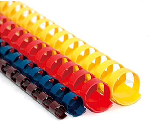 Bürozubehör, Bindemaschinen-Kunststoffkammbindezubehör, 12 mm bis 25 mm Durchmesser, 80–200 Stück Kapazität, rot, 22 mm