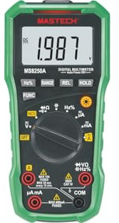 Mastech MS8250A/D MS8251A/B MS8261 MS8264 MS8265 MS8268 MS8269 Multimètre numérique DMM Mesureur AC/DC Tension Courant Ohm avec testeur de température Diode Continuité (MS8250A)