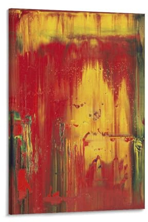 Gerhard Richter Kunstdruck mit Kriegsschnitt II 2004, Wandkunst, Poster, Gemälde, Leinwand, Poster, Kunstwerke, Raumästhetik, 20 x 30 cm