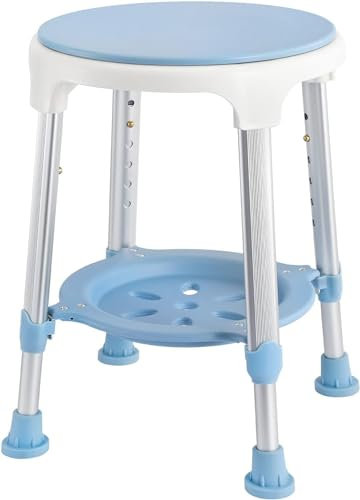 360° Drehbarer Duschhocker Höhenverstellbar Anti-Rutsch Badhocker Duschstuhl Badhocker Für Die Dusche Für Senioren, Menschen Mit Behinderungen Duschsitz Badewannensitz