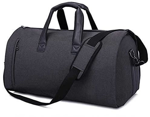 QTANZIQI Geschäftsreise-Seesack, Fitnesstasche, wasserdicht, Oxford-Stoff, tragbar, Reisetasche, Reise-Aufbewahrungstasche, Anzugtasche, Schwarz