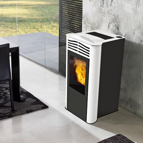 Italiana Camini ITC Ten 2 Plus stufa a pellet acciaio/ceramica bianco