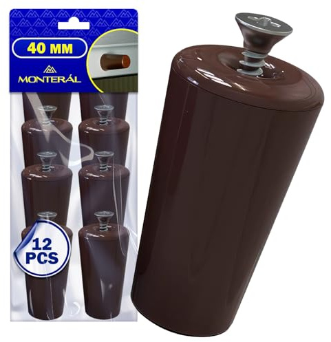 MONTERAL 12 Pezzi Fermi per Tapparelle 40 mm Color Marrone Tappi per Tapparelle Avvolgibili Realizzati in Plastica Resistente