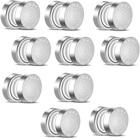 CABLEPELADO 10 Batterien LR41 AG3 L736 GP192 392, 1,5 V, geeignet für Uhren, Taschenrechner, Spielzeug, Uhren, Laserpointer, Kinderbücher, medizinische Geräte, Schlüsselanhänger, LED-Leuchten