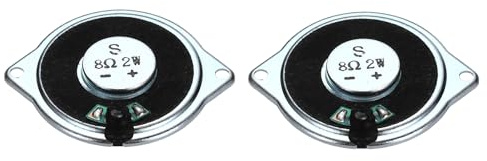 QUARKZMAN 2 unidades 2 W 8 ohmios pequeños altavoces de metal auricular micro imán interno altavoz para mini altavoz DVD EVD multimedia portátil máquina publicitaria portátil