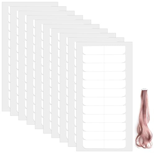 120 Stück Hair Tape Kleber Extensions, Invisible Tapes Klebestreifen Extensions, Selbstklebendes Doppelseitiges Tape Extensions Kleber, Klebestreifen Tape Extension für Haarverlängerung (weiß)