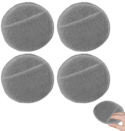 Lot de 4 après-shampoings pour bois, cire et huile, réutilisables en microfibre et éponges pour l'entretien de la planche à découper sans rayures, nettoyage polyvalent, polissage de la maison