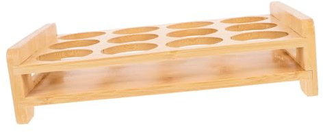 BEBEMOKO Soporte De Vaso De Bambú Con Soporte Para Botellas De Vino y Rack Para Copas Diseño Duradero y Elegante Para Armario De Vino y Encimera Multifuncional Para Copas De Licor Fácil De