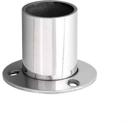 Confezione da 2 staffe per armadio in acciaio inox con flangia, supporti terminali (25 mm)
