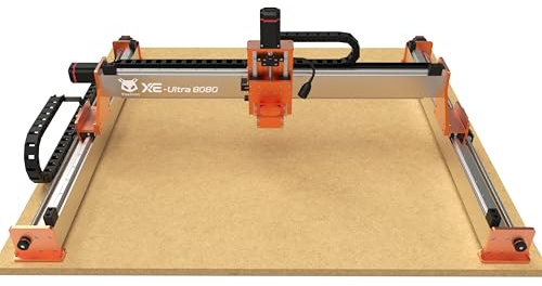 FoxAlien XE-Ultra 8080 CNC Router Machine with NEMA 23 Closed-loop Stepper Motor, Large Size Benchtop Engraving Milling Machine for Woodworking, Aluminum, Acrylic, Carbon Fiber DIY Cutting