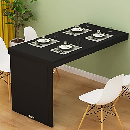 DropLeaf Tisch zur Wandmontage, L-förmiger Schreibtisch, platzsparend, Holzwandtisch, kompakter Wandtisch, verstellbarer Klapp-Wandschreibtisch für kleine Räume