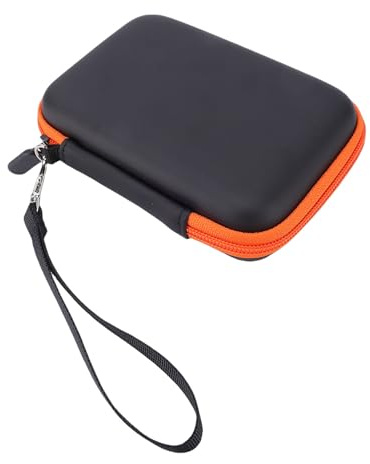 FAUOSWUK Hård Väska för Rugged Mini, Vattensäker Stötsäker EVA Extern Hårddiskförvaringsväska med Meshorganisator, för Thunderbolt USB 3.0 USB C Portable Hard Dri