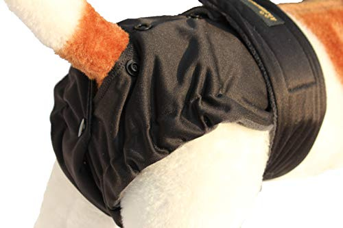 Glenndarcy Hündin Windel - Verstellbare Flexi-Hose - (Size Large to XXL - Pants only, Black)