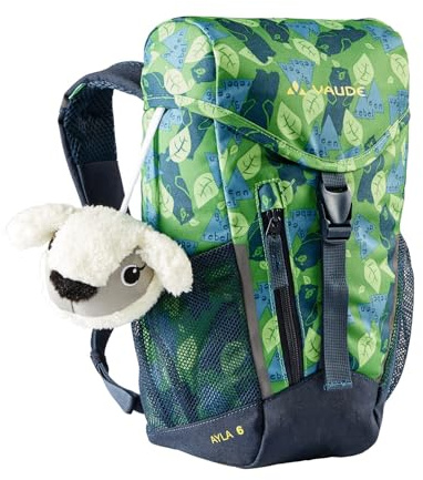 VAUDE Kinderrucksack Ayla Mädchen & Jungen, reflektierend – Blau/grün | Kinderrucksack mit 6L Volumen – Kindergarten- und Wanderrucksack mit verstellbarem Tragesystem – gepolsterte Schulterträger