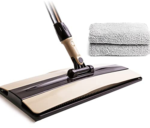 TOMYEUS Trapeador Plano for Piezas de Limpieza de Microfibra MOP MOP MOP con 2 Almohadillas de trapeador Reutilizables secas y húmedas for la Cocina de la casa Limpia
