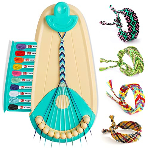 Vänskap armband tillverkning byggsats, konst och hantverk för barn ålder 8–12, gör-det-själv armband byggsats tillverkning med 20 trådar, presenter till flickor ålder 6–12 år gamla resor aktivitet set