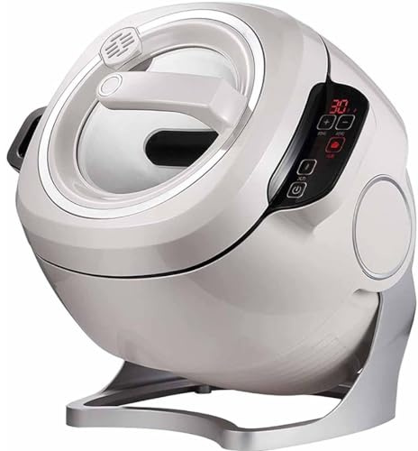Wok De Cuisson Automatique 6L,Machine à Sauter Multifonction,Démarrage Intelligent En Un Clic, Trois Vitesses Réglables,Rotation à 360 °,Pour Faire Sauter,Ragoût,Cuisiner Et Préparer Soupe