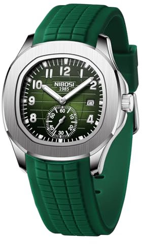 NIBOSI Men's Watches Analog Quartz Wrist Watch Men Silicone Strap Waterproof Date Business Casual Fashion Design Watches for Men
