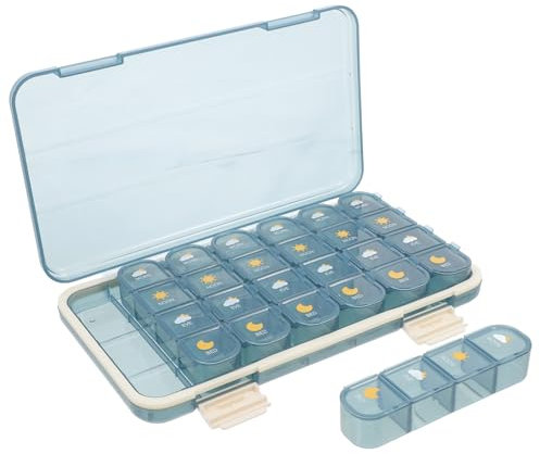 COLLBATH Medikamentenorganizer Reiseapotheke Tragbare Box Mit Verschluss Für Unterwegs Täglicher Gebrauch Klein Und Praktisch