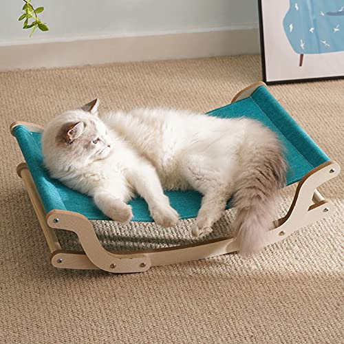 JOROBURO Chaise à Bascule pour Chat, Lit Hamac Universel Minimaliste en Pin pour Chat, 4 Saisons, Balançoire Surélevée en Bois Massif pour Chat, Chaise à Bascule, Meubles pour Animaux de