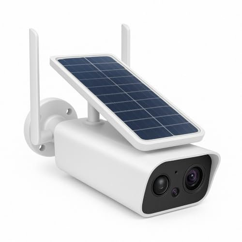 Generico Telecamera Wi‑Fi Solare 1080P Full HD – Rilevazione Movimento PIR, Batteria Ricaricabile, Audio Bidirezionale, IP66 Impermeabile, Slot MicroSD per Esterni