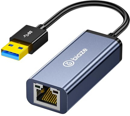 biaze ZH105 USB zu Ethernet-Adapter, RJ45-Gigabit-Ethernet-Adapter, RJ45-LAN 1000 Mbit/s Typ-C-Netzwerkkonverter für Nintendo Switch/Laptop/MacBook/Steam Deck/Tablet/Mobilgerät