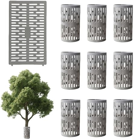 Baumstammschutz 10er Set (20 x 34cm), Baumschutz Wildverbiss Und MäHen, Erweiterbarer BaumschutzhüLle Stammschutz, Verbissschutz für BäUme Baummanschetten BaumschutzhüLle Baumschon