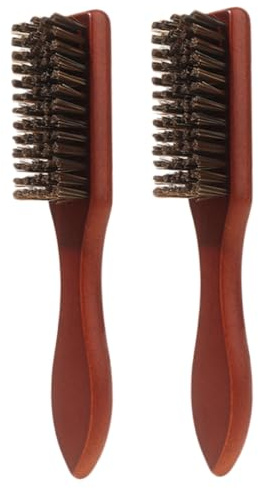 OUNONA 2 Stück Bartbürsten mit Nylonborsten für Männer zum Styling und Entwirren von Bart und Haar Flache Bürste für Büro und Zuhause