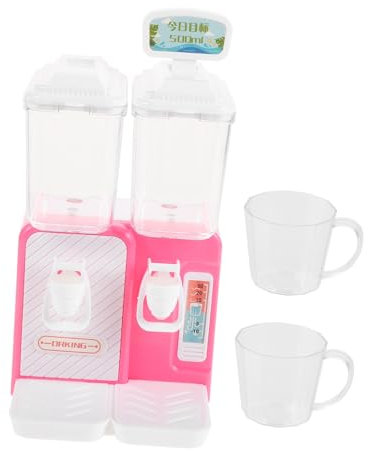 GALPADA Mini Kids Water Dispenser Toy Pink, Small Pretend Water Cooler Educational Role Play Drink Fountain for Boys and Girls Summer Play