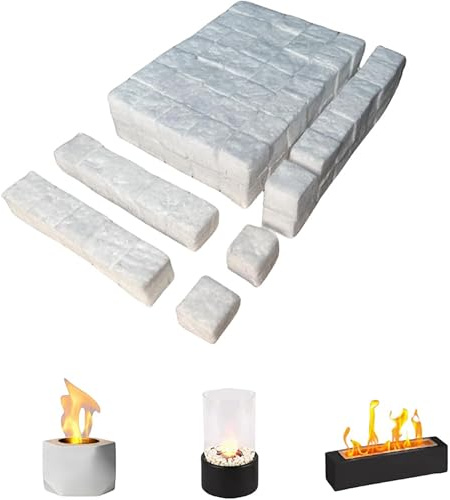 96pcs Ceramic Wool Wick For Tabletop Fire Pit, Wick Sponge For Bioethanol Fireplaces With Tweezer, Ceramic Wool Wick Sponge For Bioethanol Fireplaces, Firepit For Table Bioethanol Firetpit