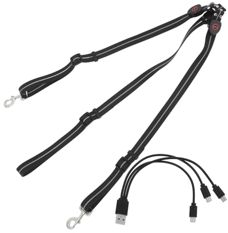 MUELODSIC Leuchtendes LED Pferdebruststück Schwarz, USB Ladung | Pu Nylon mit Smd Abs und Aluminiumlegierung, Leichtes Zubehör für Reitsport und Training Zufälliger Stil