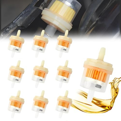 GNALIA 10 Pezzi Filtri Carburante Linea Per Gas Filtro In Linea Per Benzina Universale Per Moto Filtro Carburante Rapido Per Velocità Filtrazione Per Moto Scooter Moto Generatore Tosaerba Auto