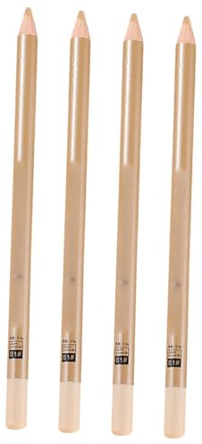 Stylo Correcteur Blanc 4 Pièces en Bois pour sous Yeux et Taches | Crayons Correcteurs Cosmétiques, Crayon Correcteur de Taches de Rousseur, Stylo Cicatrice, Portable Facile à Appliquer