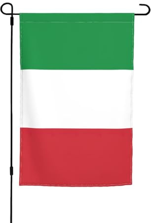 Bandera italiana de 30 x 45 cm, de arpillera pequeña de doble cara para decoración del hogar