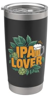 IPA Lover IPA Cerveza Vaso térmico de acero inoxidable de doble pared