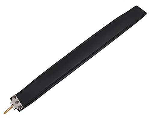 BQLZR 46x4.75x1cm Schwarzer gepolsterter Bass Linkshänder-Riemen aus PU-Leder 48/60 Akkordeon-Bassgürtel mit Hardware