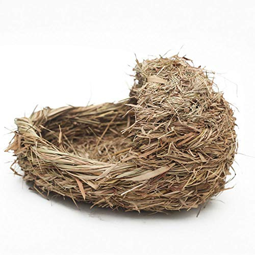 NC Gras handgewebtes Vogelhaus Strohvogelnest Hausschuhe Grasnest Strohvogelhausnest Strohvogelnest Eiernest Flachbodennest Taubennest