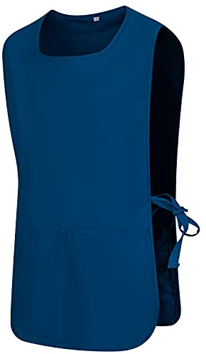 MISEMIYA Kockförkläde städning KX-868, Marinblå 68, XL