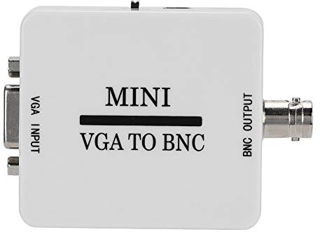 VGA to BNC Adapter, Mini HD VGA to BNC Converter 1920 X 1080 Resolution USB Video Converter for HDTV Monitors TVs Computers