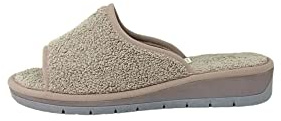 Grunland DOLA CI1317 RE-Soft Chaussons Rouges pour Femmes en Tissu éponge