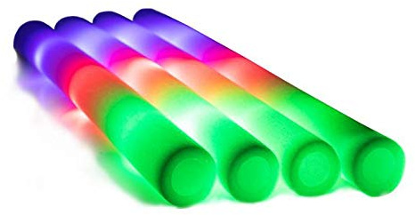 EUTOPICA Palos de Espuma Luminosos LED de 48 cm | Pack 200 u. (Multicolor) | #VidaLoca