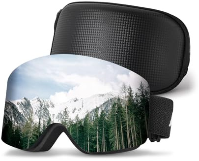 CARFIA Ski Goggles Women Men OTG Ski Goggles för glasögonbärare 100% UV400-skydd Snowboard Goggles Anti-fog Ski Goggles