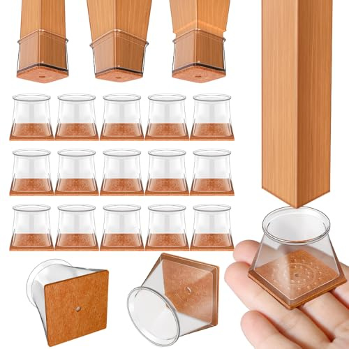 Ansible 24 pcs Square Extra Large Chair Leg Floor Protectors, Furniture Felt Pads Silicone Covers caps for Chairs,Chair Leg Protectors for Hardwood Floors (X-Large fit:1-5/8'' to 1-14/16'') | Square Covers, XL Fit:1-5/8 to 1-14/16 Inch Legs, Flexible Stretch Design Grips Chair Legs Tightly, Anti-Scratch Reduce Noise