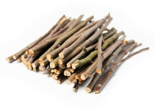 KNABBORS Apfelbaumstöcke für Nagetiere 200g, Nagestöcke, Kaustangen für Kaninchen/Hasen/Hamster, Baumzweige