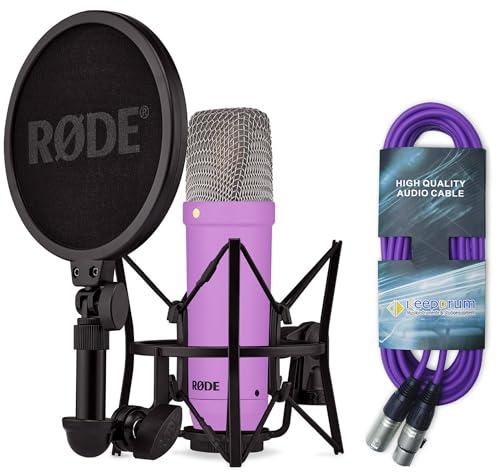 Rode NT1 Signature Purple Studio-Mikrofon Lila + keepdrum XLR-Kabel Lila