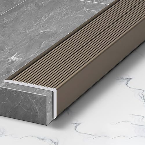 Treppenkantenprofil Aluminiumlegierung Treppenkanten- &Winkelprofil Breite:40 Mm Höhe:30 Mm Länge:90CM*3 Stück Metallprofil | Für Treppenwinkel, Treppenprofil, Winkelprofil(Champagne)