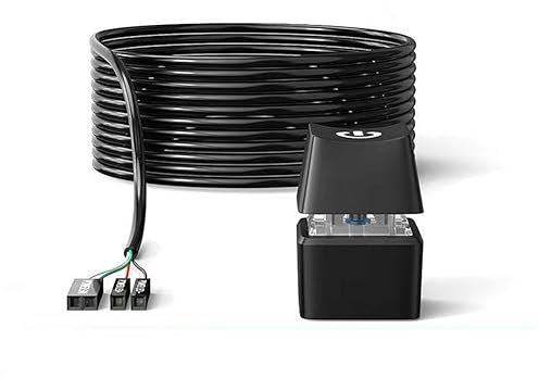 Haptufer LED Light Computer Desktop Switch PC Motherboard External Power Button Extension Cable for Home Office 10M Black Easy Install