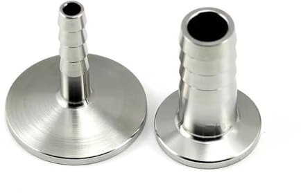 Stainless Steel 304 KF25 Flange Adapter for Vacuum Hose Barb Fittings Vacuum Barb Hose Tubing Flange Adapter Connector Joint(KF25-20(joint dia.))