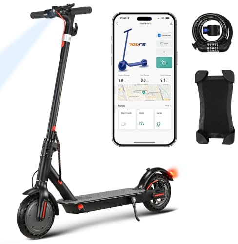 E Scooter mit Straßenzulassung 350W Motor,25-30km Reichweite,8.5 Wabenreifen Elektroroller Belastung LED bis 120kg 20km/h ABE Elektro Scooter Faltbarer E Roller für Pendeln Duales Bremssystem