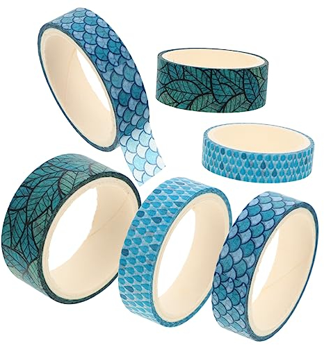 HOODANCOS 2 Sets Scrapbook Dekorative Bänder Washi Tape Für Planer Geschenkband Bastelaufkleber Verschiedene Farben 6 Rollen * 2